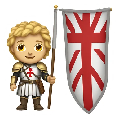 White man with Saint George flag sticker