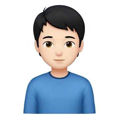 검은 머리의 소년, 옷을 입고 있는 바다를 좋아하고, 완벽을 추구하는, 귀여운 sticker