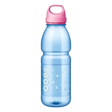 water bottle pink brand sticker