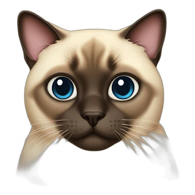 Fat Siamese cat sticker