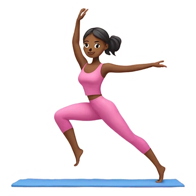 Woman doing pilates in pink clothes sticker
