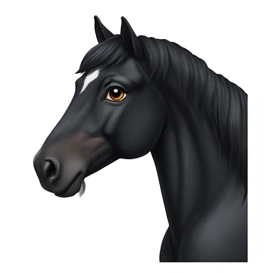 beautiful black horse sticker