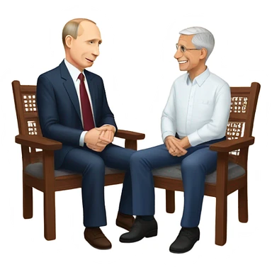 vladimir putin and entony fauci on tatami sticker