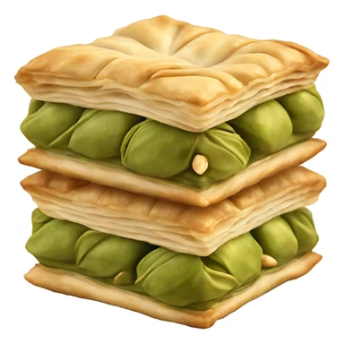 turkish pistachio baklava realistic sticker