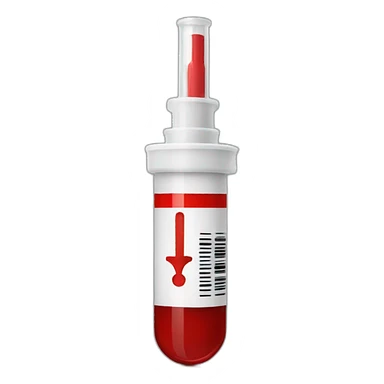 Syringe with red X on it sticker