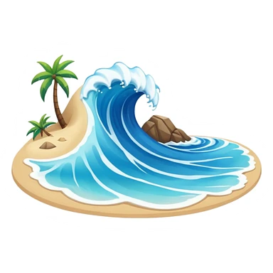 Beach, no human just clean water or something sticker