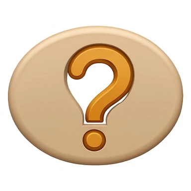 beige question sticker
