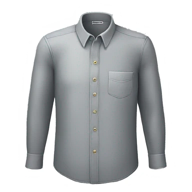 Gray Button-Up Shirt, no person shirt, 3d sticker