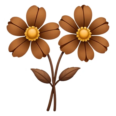 Brown flowers sticker