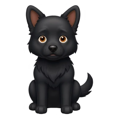 haz un perro negro sticker