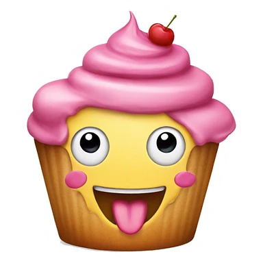 Smiley cupcake ( one just one ) sticker