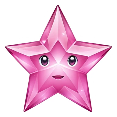ultra realistic pink crystal star sticker
