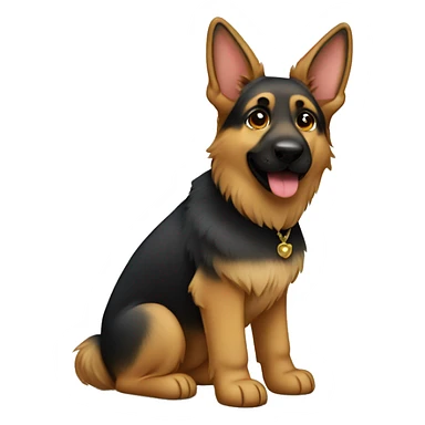 German shepherd girl with dress sticker