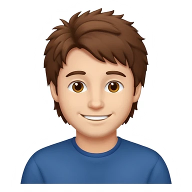  fluffy hair man sticker