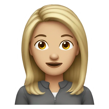 woman with brown hair and blonde streaks  sticker