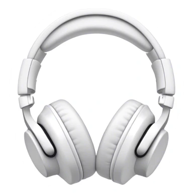 White aesthetic headphones sticker