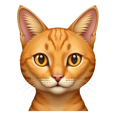 Orange and savanah cat head sticker