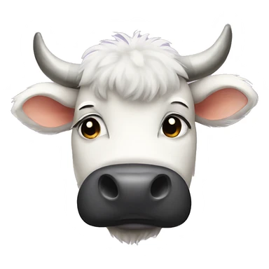 Fluffy cow sticker