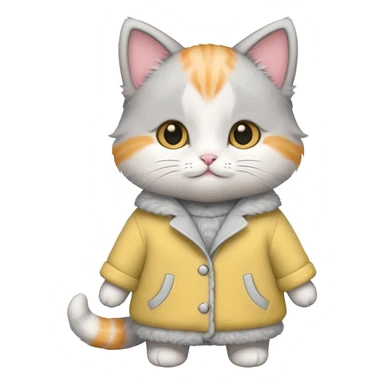 cute baby cat with a outfit sticker