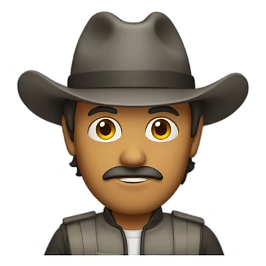 hombre señalando sticker