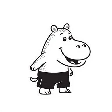 Hippopotamus sticker