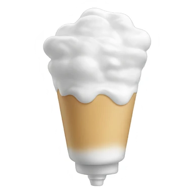 White cream tube sticker