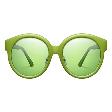 Green pistachio color glasses sticker
