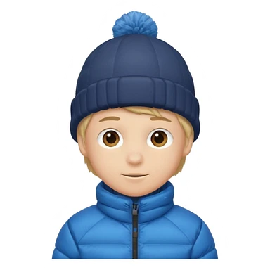 Boy wearing winter gear sticker