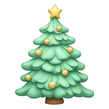 pastel green christmas tree sticker