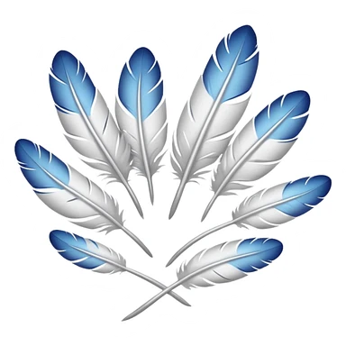 Floating Feather Cluster sticker