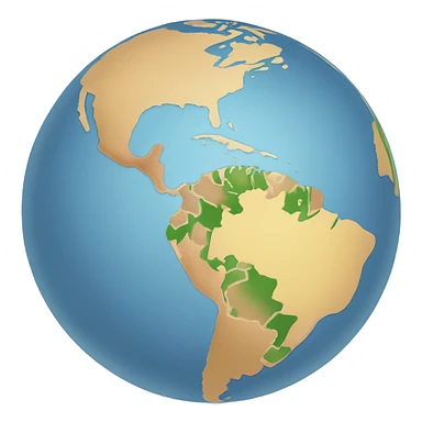 South America map globe sticker