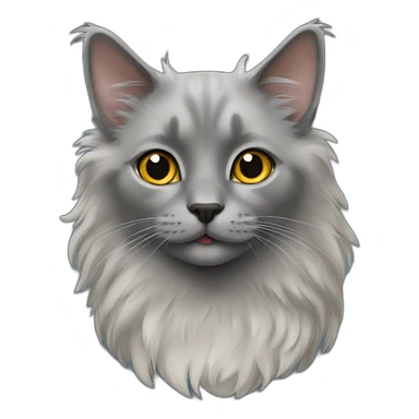 cute Nebelung cat sticker