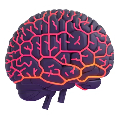 glowing AI brain sticker