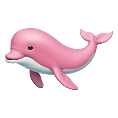 Pink beluga whale  sticker