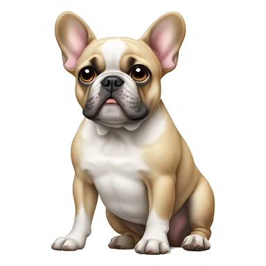 French bulldog with a white mark between eyes sticker
