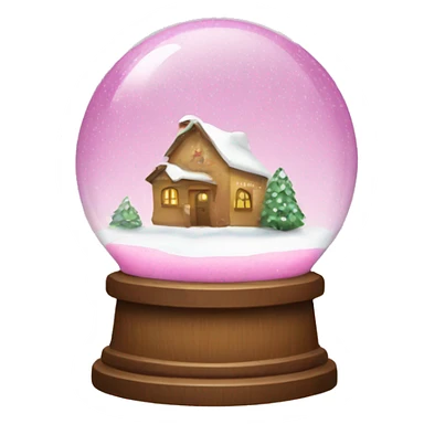 Pink snow globe  sticker