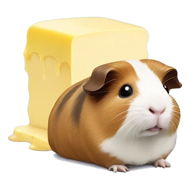 Guinea pig on top of butter  sticker