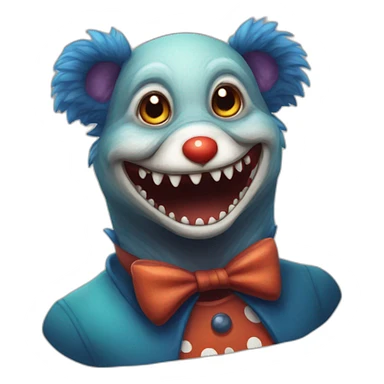Monstre clown loutre sticker