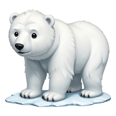 white winter & artic animal sticker