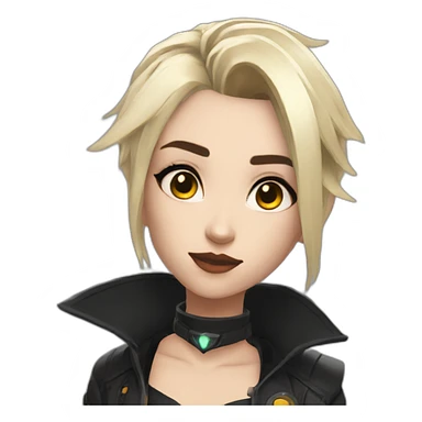 mercy,overwatch,goth sticker