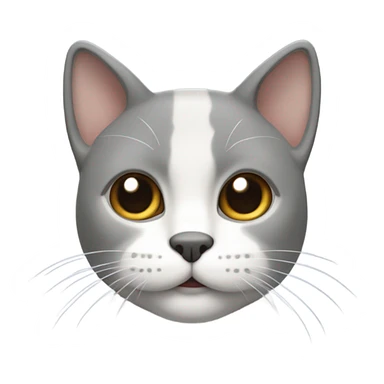 Gato gris con manchas blancas  sticker