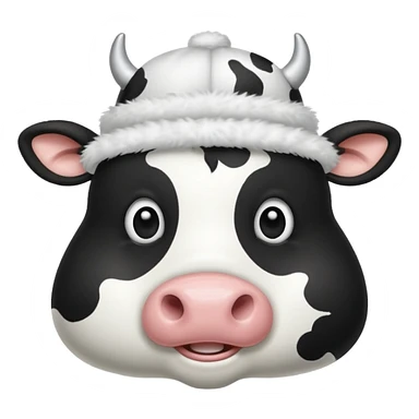 Cow print hat sticker