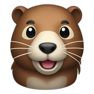 Beaver with tail sticker