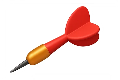 Isolate just the dart from the image, remove the target, keep the style consistent with the original, and maintain a transparent background. sticker