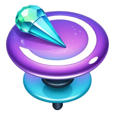 glitter purple and cian pin office sticker