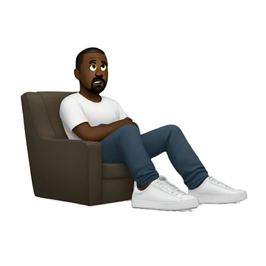 Kanye showing his feet sticker