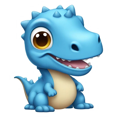 Baby blue dino no horns sticker