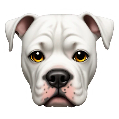 White American bulldog with spot left eye sticker