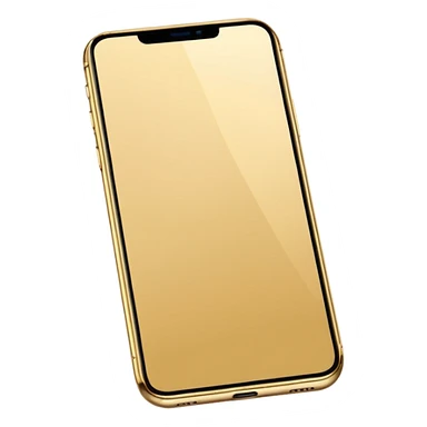 Gold border iPhone 16 Pro Max screen with no notch frontview sticker