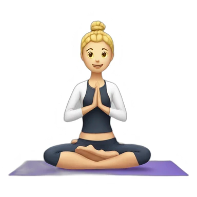 yoga student with laptop sticker